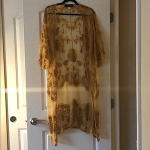 Francesca’s Yellow Lace Duster